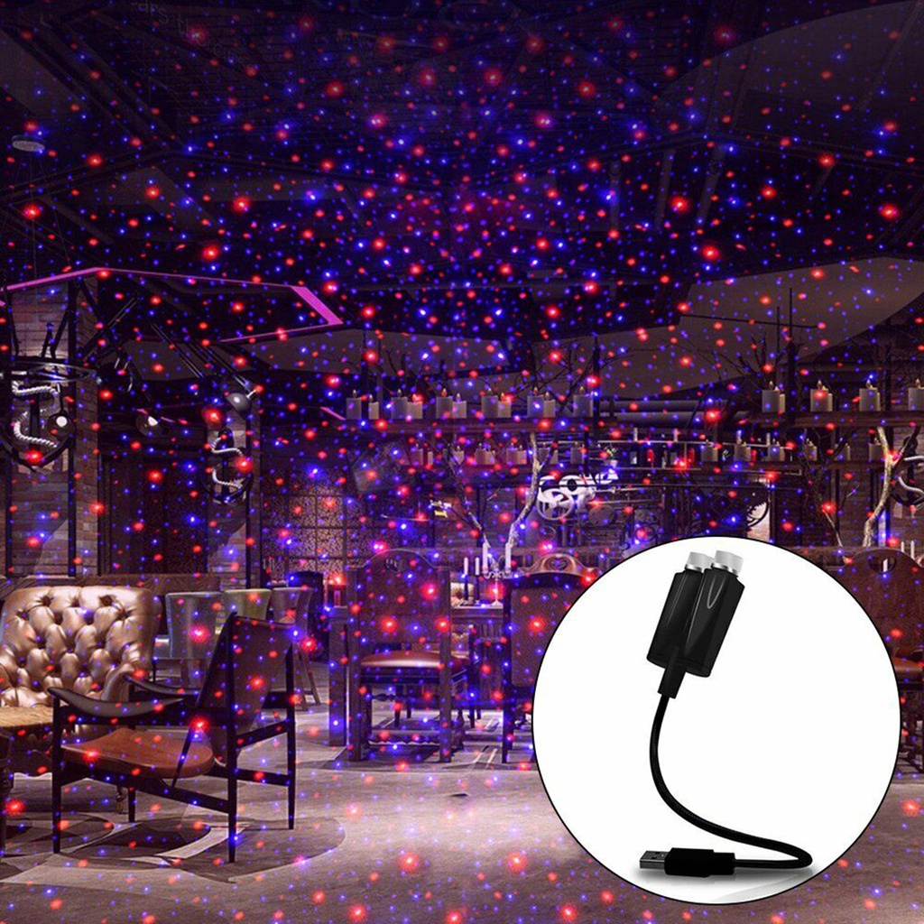 Pu Đèn Chiếu Trần Xe Hơi USB Mini Độ Sáng Cao Có Thể Điều Chỉnh