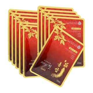 Bộ 10 Mặt nạ Sâm đỏ - Red Ginseng Mask Sheet Pack My Gold
