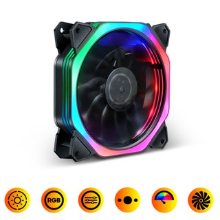 Quạt tản nhiệt, fan case coolmoon v8 led rgb - kèm bộ hub sync main, đổi màu theo nhạc