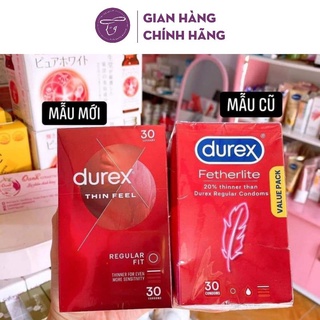 Bao cao su Durex dòng Fetherlite siêu mỏng hộp 30 cái
