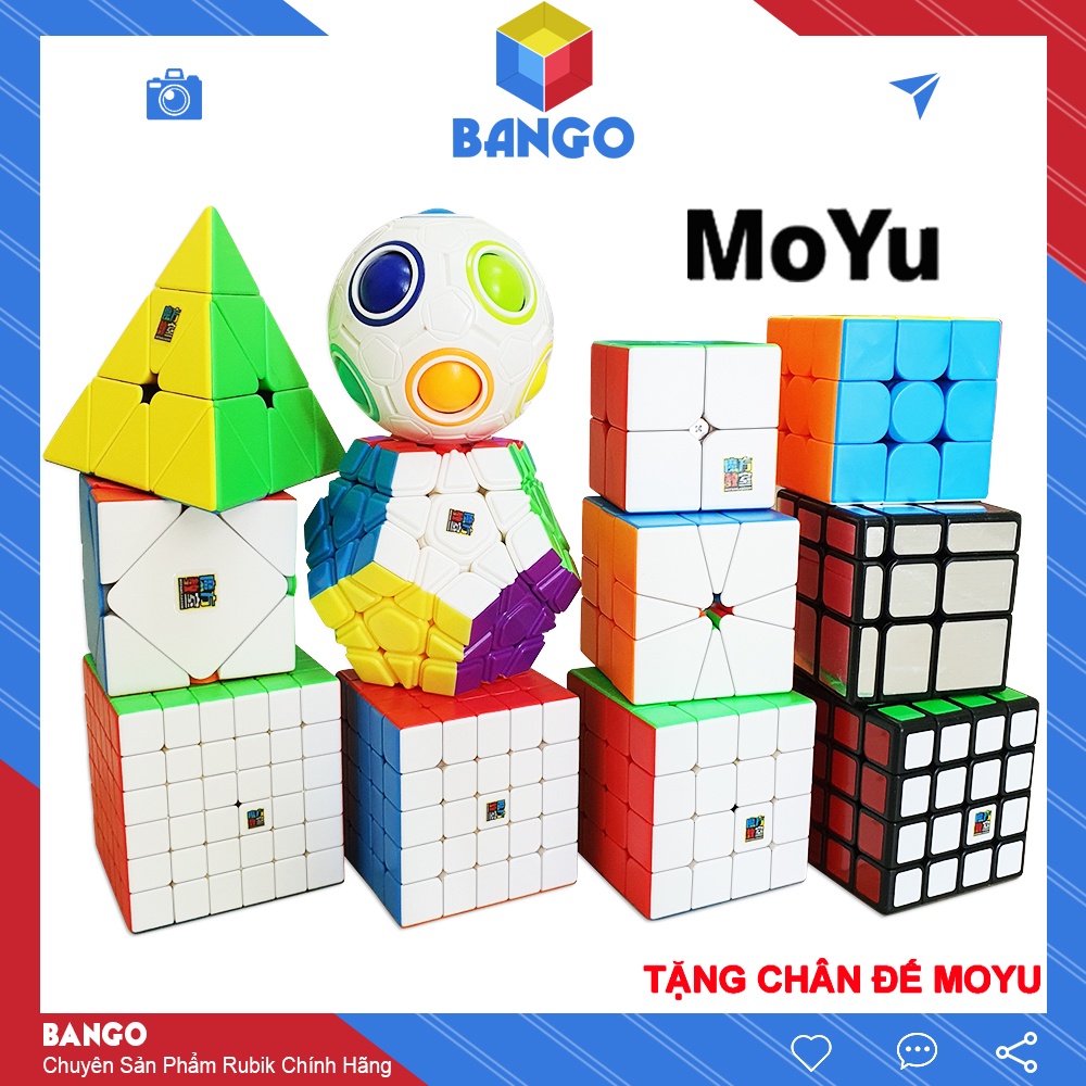 Rubik 3×3 2×2 4×4 5×5 6×6 Biến Thể MoYu Stickerless Tam Giác Skewb Megaminx Square 1 Pyraminx Gương Pandora Ball BANGO