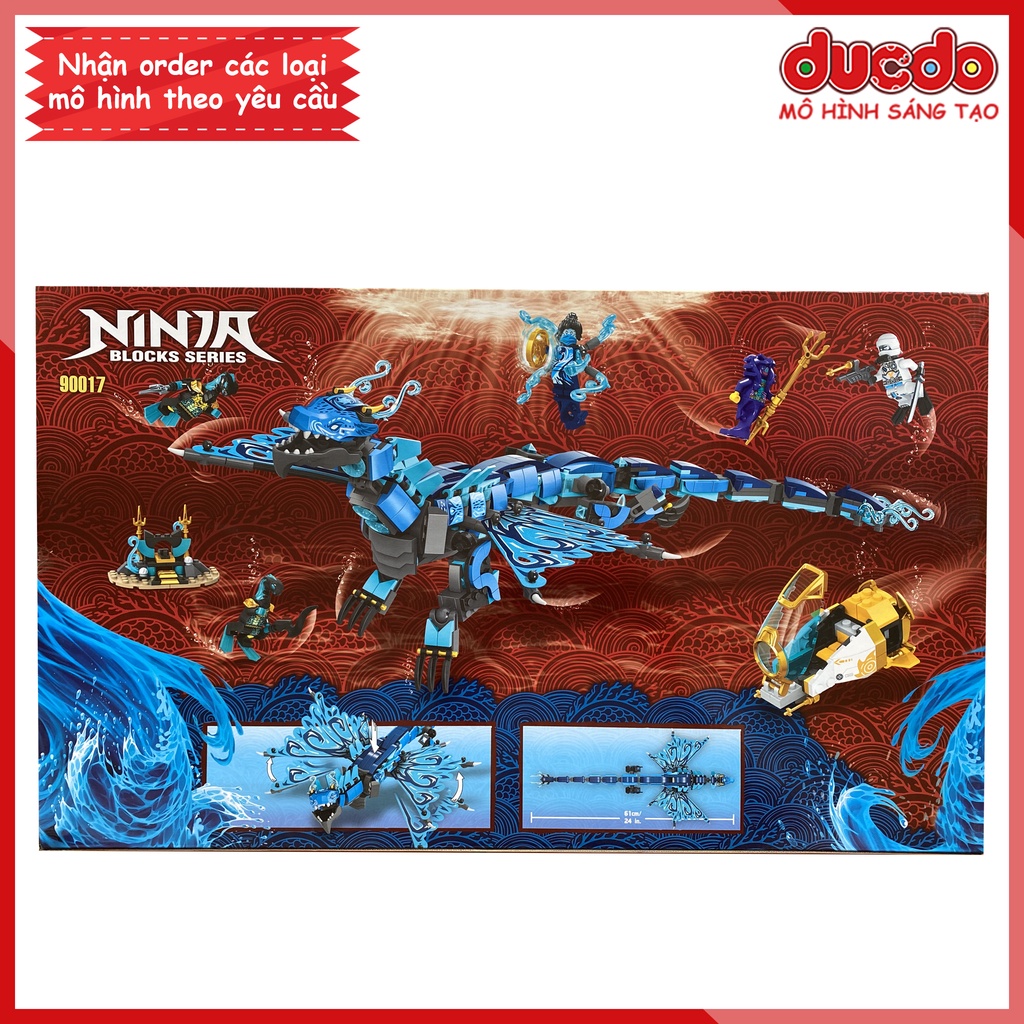 ZM 90017 Lắp ghép Ninjago Rồng biển quyền năng - Đồ chơi Xếp hình Mô hình Ninja 71754 Water Dragon