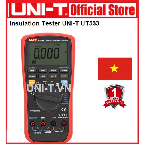 Máy đo điện trở cách điện kết hợp đo đa năng UT533 True RMS