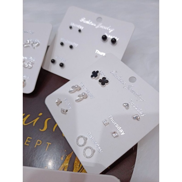 Bông tai nữ set 6 bộ xu hướng độc đáo - Khuyên tai set 6 bộ xu hướng cá tính giành cho nam/nữ   - (HÀNG CÓ SẴN)