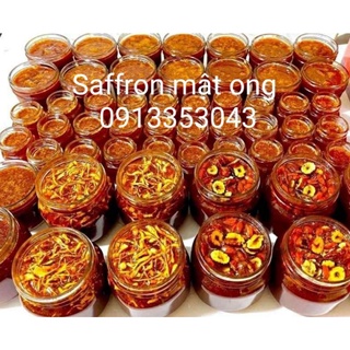 Saffron ngâm mật ong bạc hà nguyên chất