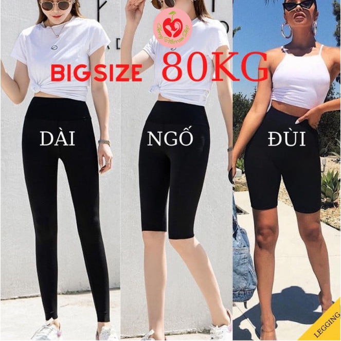 [MẪU MỚI]Quần Legging dài, Ngố, Lửng Ngố, Cạp cao xuất hàn siêu hot bigsize 80kg
