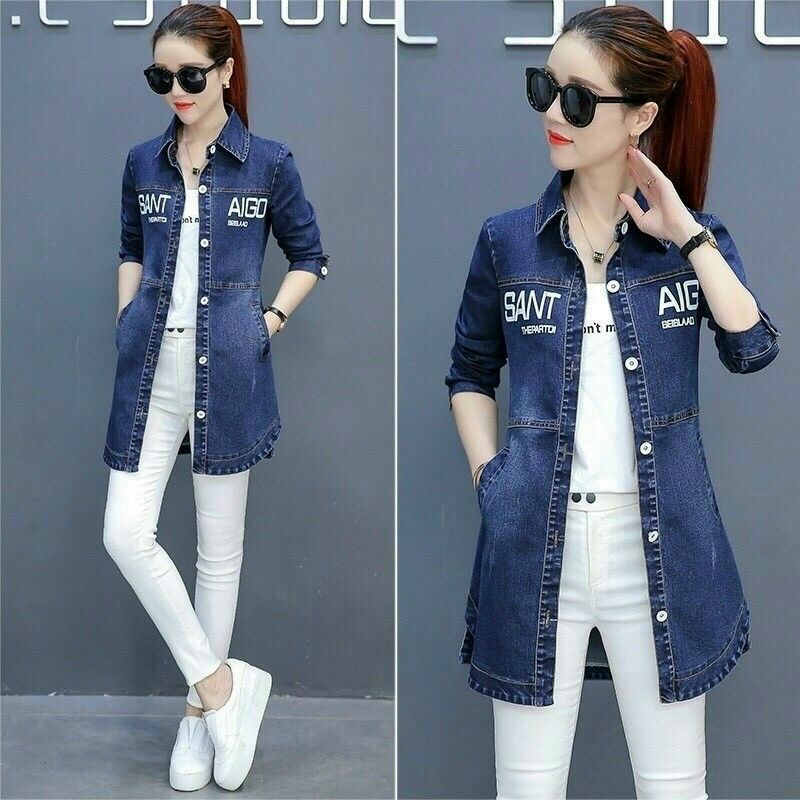 ÁO KHOÁC JEAN FORM DÀI SANNT AIGO