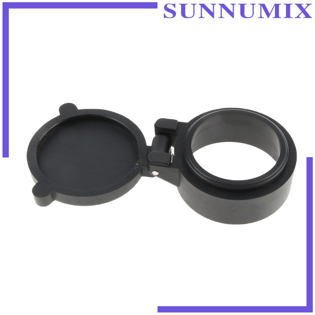 [SUNNIMIX] 2 Pieces 37mm Flip-open Dustproof Cover Flip Lens Cap for Telescope , Black