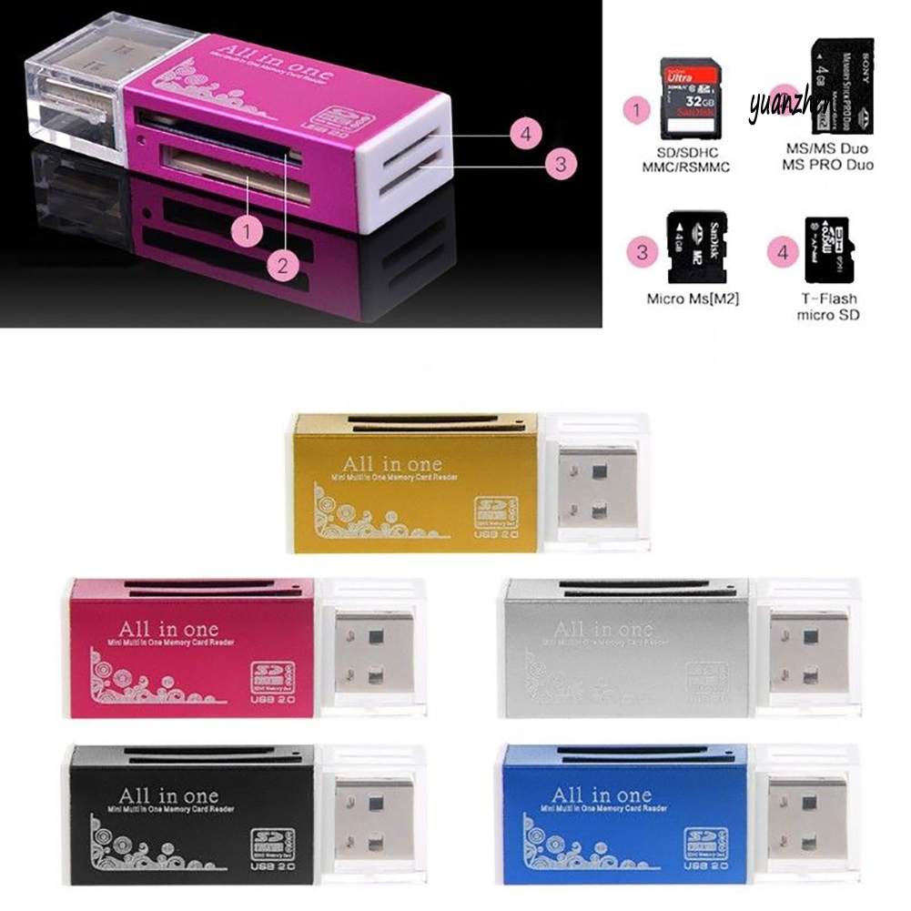 Đầu Đọc Thẻ Nhớ Usb 2.0 Đa Năng Sd / Sdhc Mmc Tf Ms M2 | BigBuy360 - bigbuy360.vn