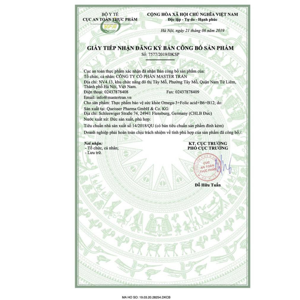 Viên uống tăng cường thị lực, tim mạch và não bộ Doppelherz aktiv Omega-3 + Folic Acid | BigBuy360 - bigbuy360.vn