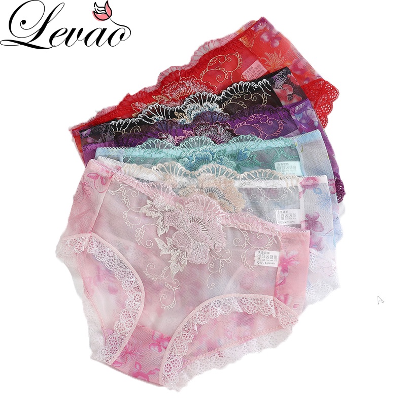Quần Lót Levao Ren Thêu Hoa Gợi Cảm Cho Phụ Nữ