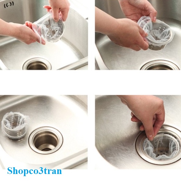 Lưới lọc rác H249 có chun co giãn tiện lợi chống tắc nghẽn bồn rửa chén 100 cái