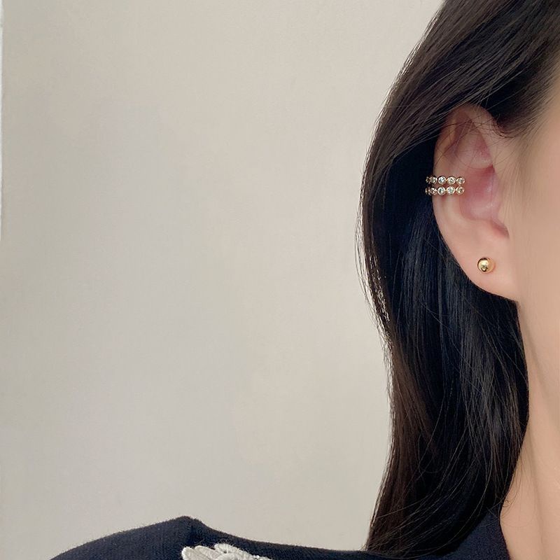 Khuyên tai bạc S925 - Hoa tai bạc Ý 1 kẹp vành 1 xỏ khuyên cá tính, trẻ trung Zaza accessories ZHT0080