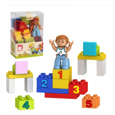 Thanh lý- Box Mega Junior Blocks - Bé ghép hình thông minh 02D - Bé học 6 nghề nghiệp