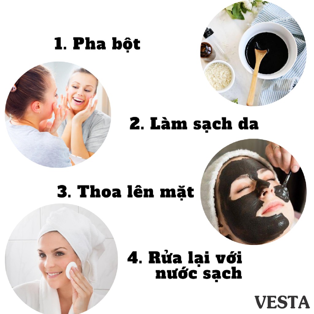 Bột Than Tre Hoạt Tính Nguyên Chất Vesta 100gr | BigBuy360 - bigbuy360.vn