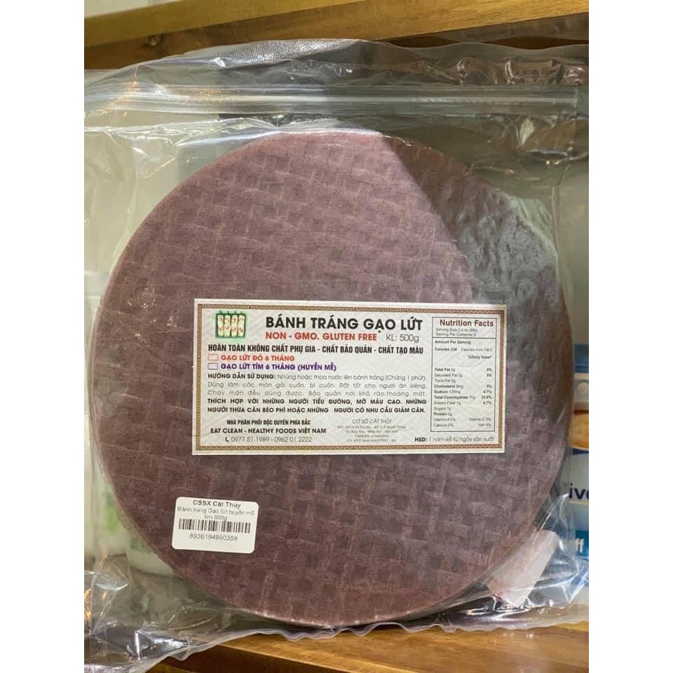 [Tiêu chuẩn xuất khẩu] Bánh tráng gạo lứt tím (huyền mễ) Cát Thủy 500GR, freeship extra | BigBuy360 - bigbuy360.vn