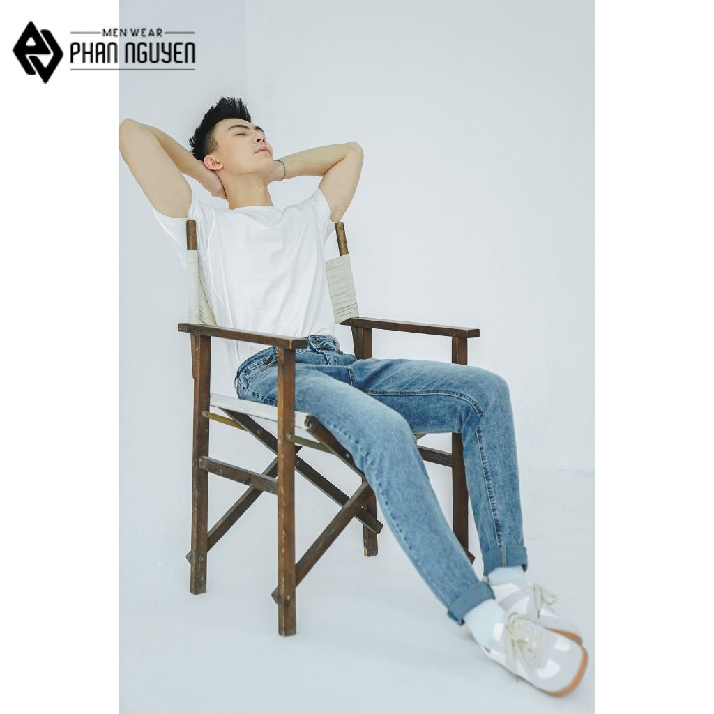 Quần jean nam dáng dài Phan Nguyễn, kiểu dáng slim fit, thiết kế trẻ trung, độ bền cao, thoáng mát QBD.025
