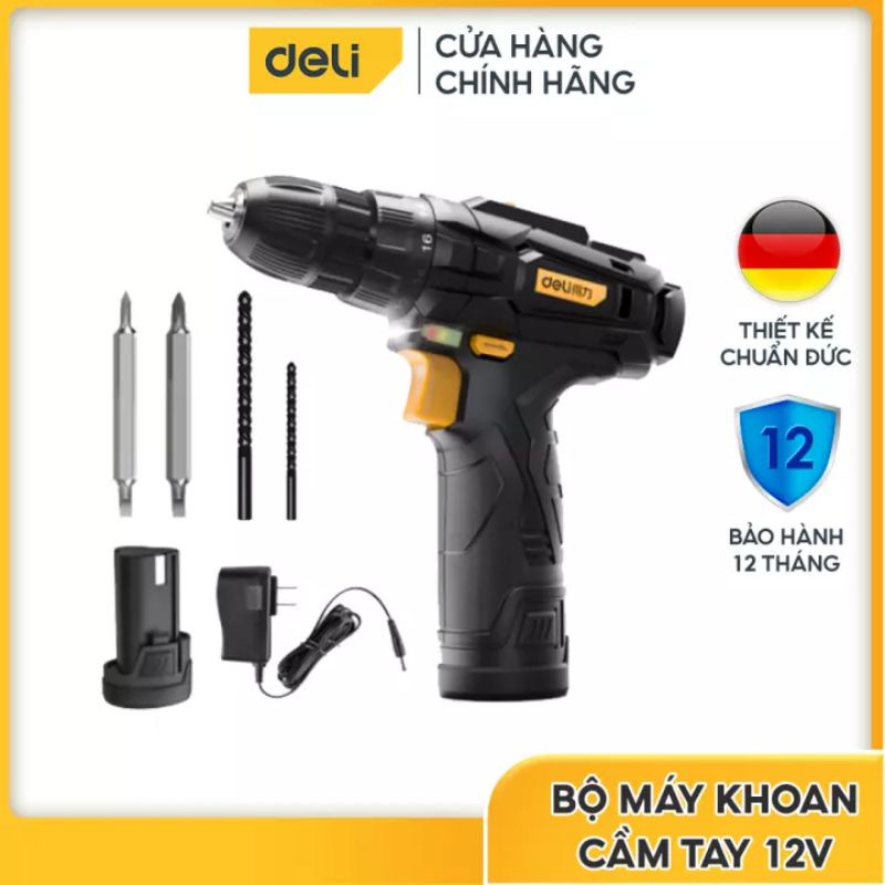 Máy khoan cầm tay hãng  Deli DL600012 12v