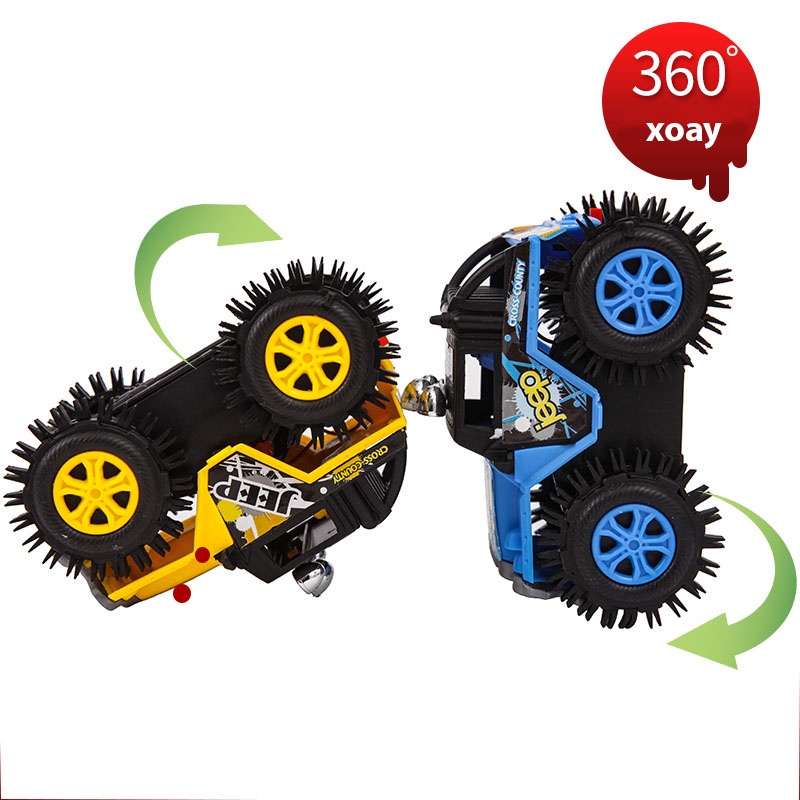 Xe Ô Tô Địa Hình Mini Chiến Đấu Tự Húc Đầu Chạy Bằng Pin