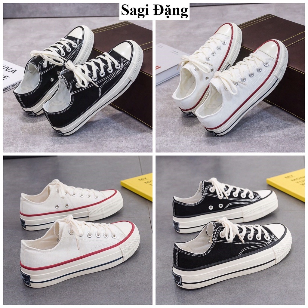 Giày thể thao cv cổ thấp 1970s full box, giày bata học sinh nữ vải canvas ulzzang đế bằng