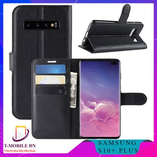 Bao da Samsung S10 Plus cao cấp có nắp gập và chống xem phim
