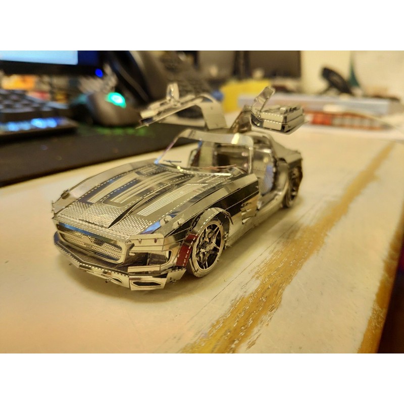 Mô hình 3D kim loại lắp giáp Mercedes-Benz SLS AMG GT [Chưa lắp]