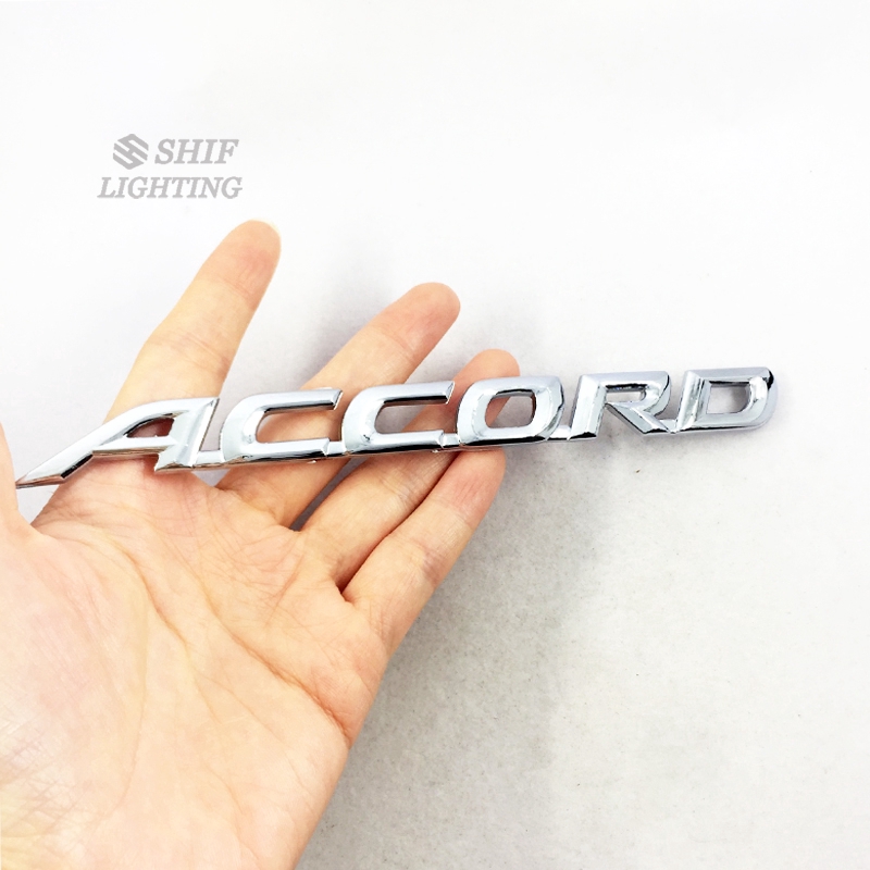 Sticker ABS mạ kim loại crom họa tiết chữ ACCORD trang trí xe hơi độc đáo