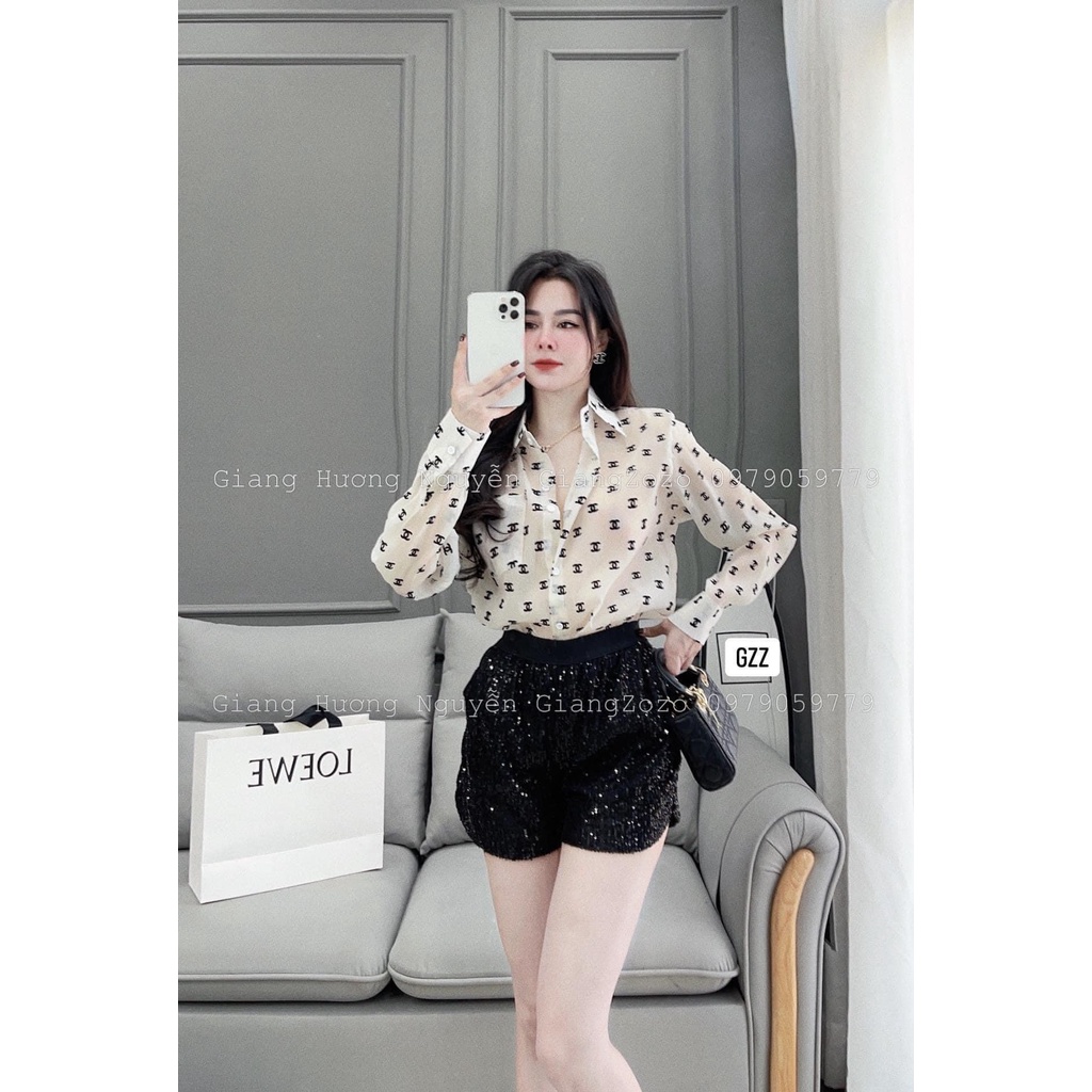 ÁO SƠ MI LỤA HÌNH DÀI TAY CHO NỮ