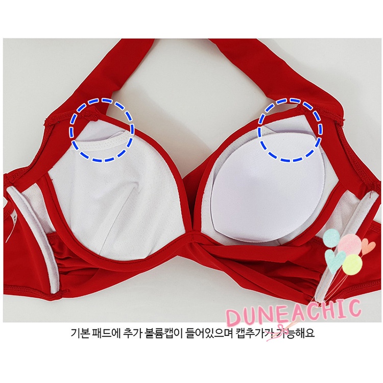 DUNEA Bộ Đồ Bơi Bikini Lưng Cao Xẻ Tà Quyến Rũ Cho Nữ