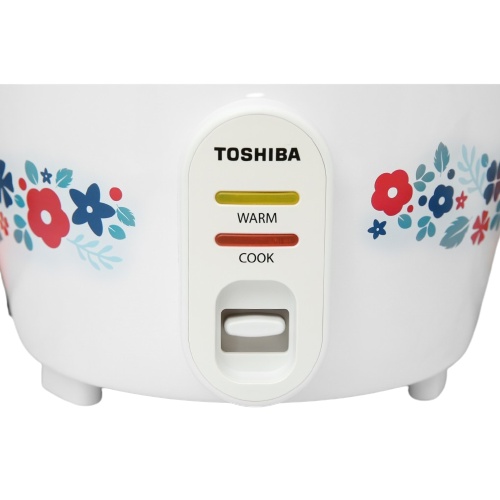 Nồi cơm nắp rời Toshiba RC-18MH2PV(W) dung tích 1.8L lòng nồi chống dính 700W màu trắng hoa văn - Bảo hành hãng 12 tháng