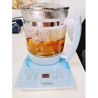 Ấm điện đa năng Rapido 1.8Lít 24 chức năng (Đun nước, Pha trà, Lẩu, Sữa chua, Pha sữa, Thuốc Bắc,...)