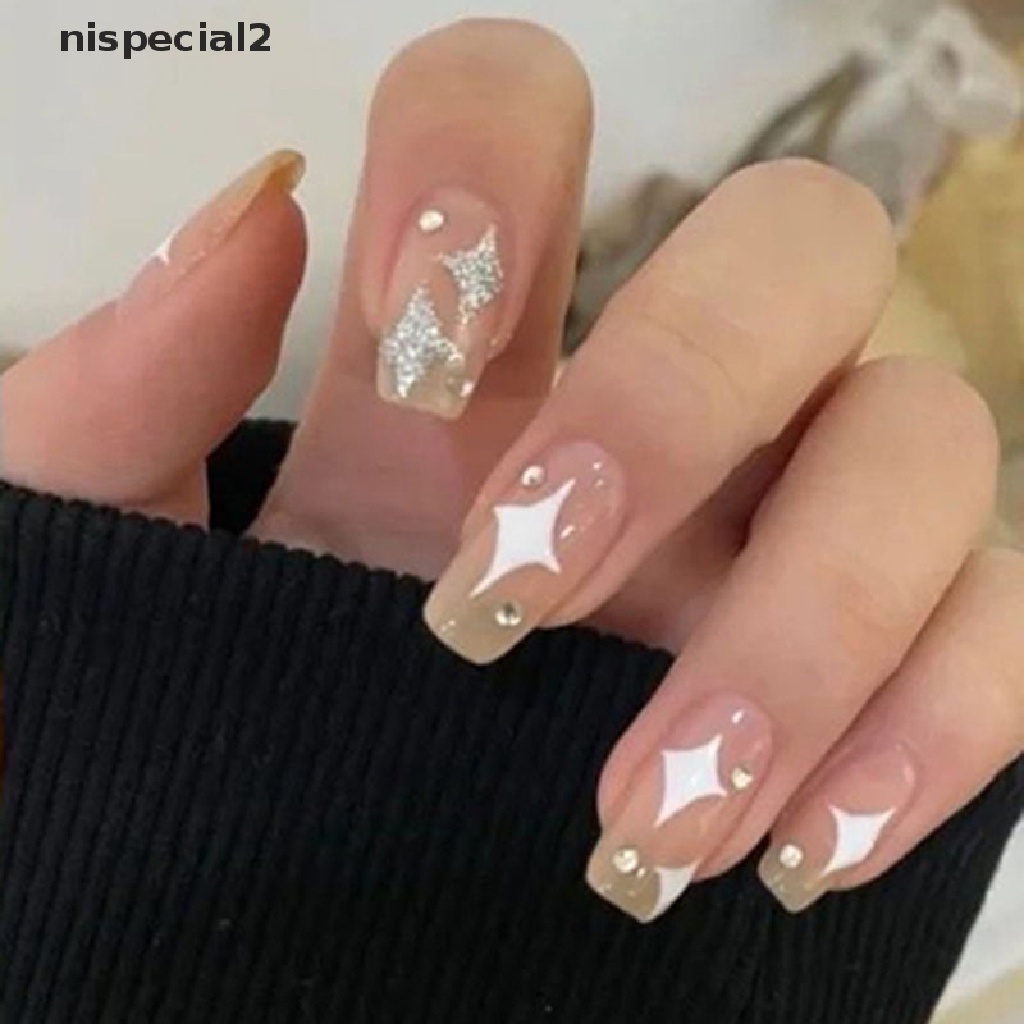 (Hàng Mới Về) Hình Dán Móng Tay 3D Nhiều Màu Sắc Lựa Chọn Màu Trắng / Đỏ / Đen