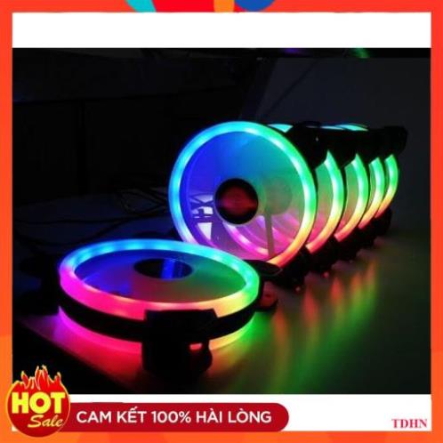 [Hãng] Quạt Tản Nhiệt, Fan Case Coolmoon V2.2 Led RGB 2 Vòng Ring - Không Cần Hub