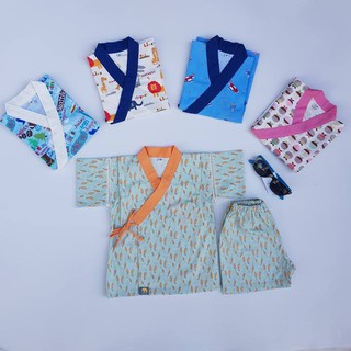 Yukata Ngắn Xanh Thỏ Cà Rốt