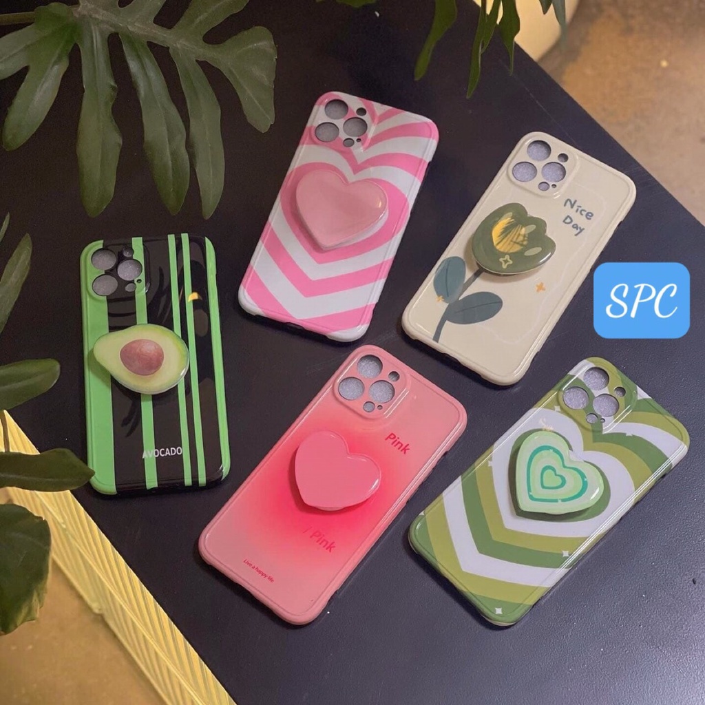 Ốp bóng in hình kèm pop đỡ điện thoại iphone 7plus/8plus/X/Xs/Xsmax/11/11promax/12/12pro/12promax/13/13pro/13promax