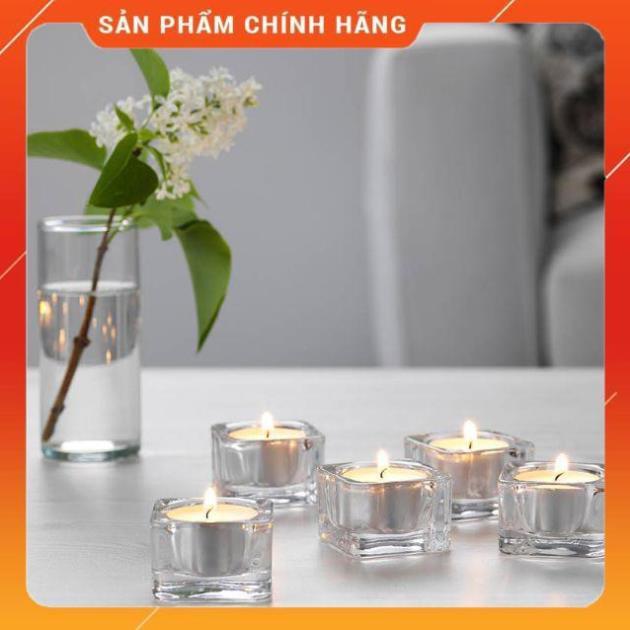 Bộ 5 chân nến thủy tinh Glasig Ikea 5 x 5 cm