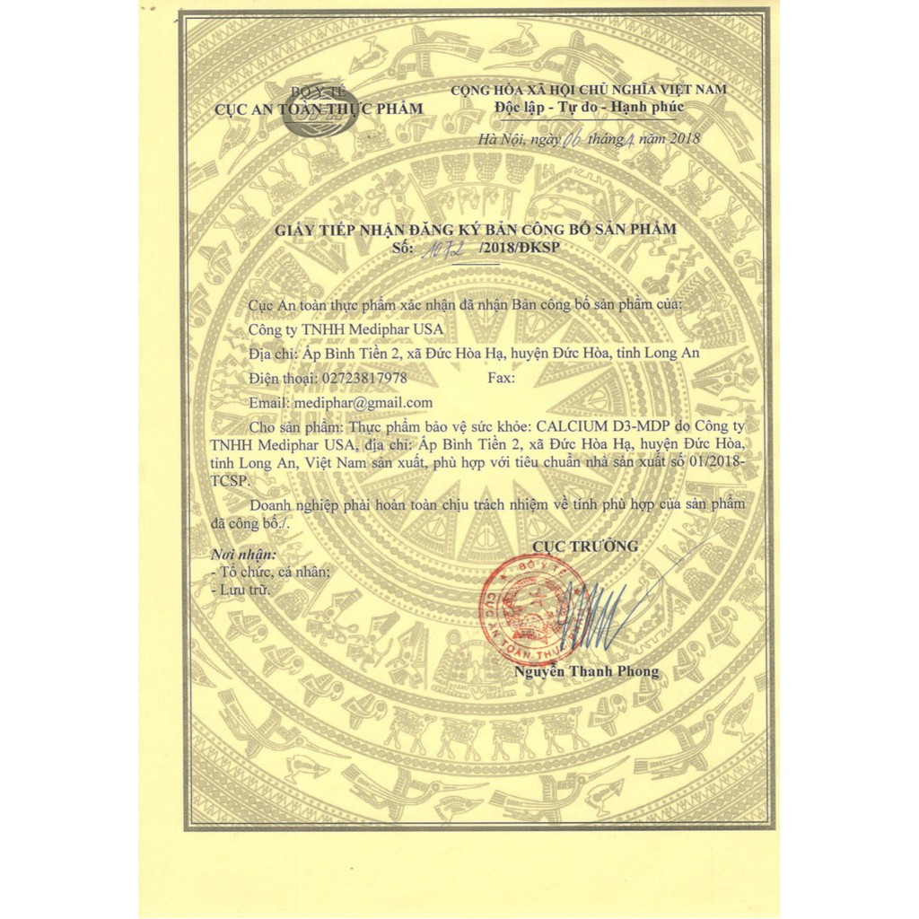 CALCIUM D3 – MDP (viên nén) - Bổ sung Calci và vitamin D | Thế Giới Skin Care