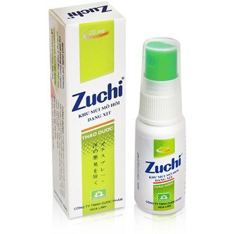 Xịt khử mùi mồ hôi Zuchi thảo dược 20ml/chai