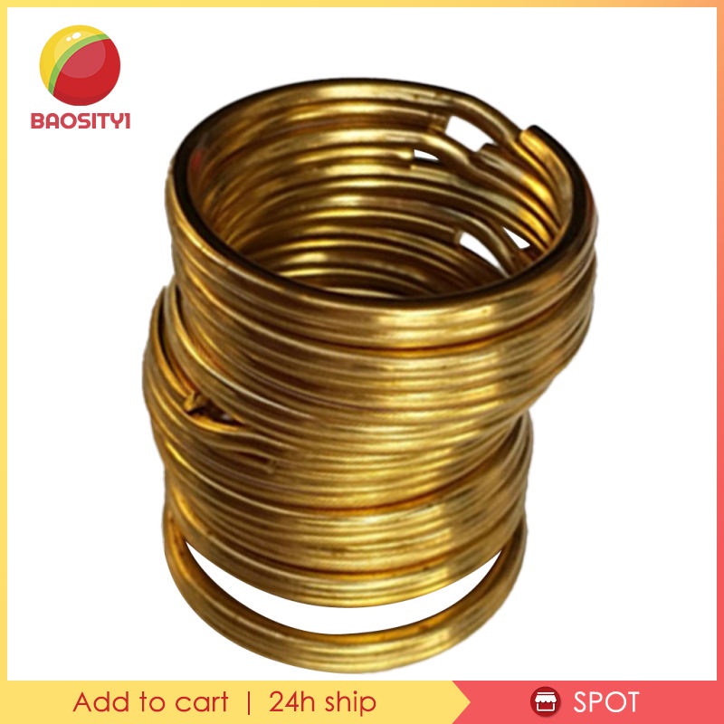 Set 1 / 10 Vòng Tròn Chia Móc Khóa DIY Bằng Đồng Thau Kích Thước 35mm