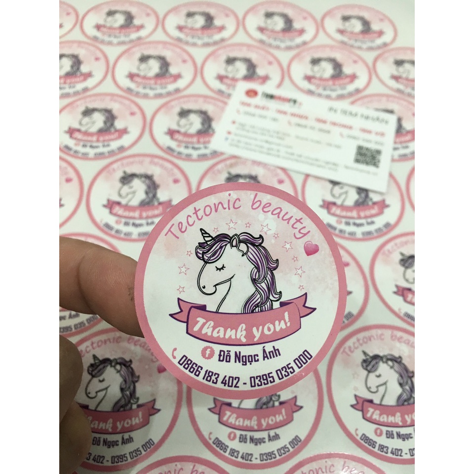 Combo 500c tem nhựa sữa chống nước Temnhanre.vn thiết kế theo yêu cầu