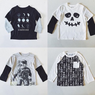 🔥 HÀNG CÓ SẴN 🔥  Áo phông dài tay bé trai baby Gap, trời này mặc quá hợp luôn ạ 👌🏻  Size : 12m - 5T  Giá :100k