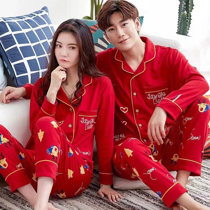 FREESHIP TỪ 99K_Bộ Pijama sắc đỏ rực rỡ, họa tiết vui nhộn mùa Giáng Sinh | BigBuy360 - bigbuy360.vn