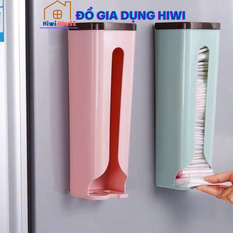 Hộp nhựa dán tường đựng túi nilon tiện ích
