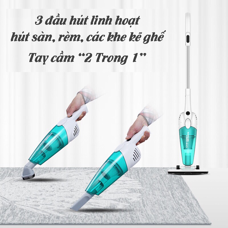 Máy Hút Bụi Cầm Tay Gia Đình Deerma DX118C Công Suất Lớn 600W Hút Sạch Bụi Bẩn Với 3 Đầu Hút - BH 6 Tháng | BigBuy360 - bigbuy360.vn
