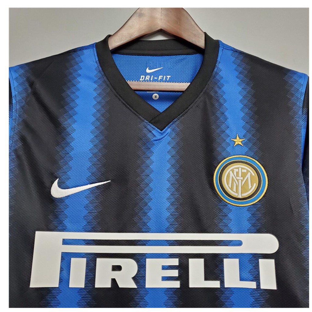 Áo Thun Bóng Đá Đội Tuyển Inter Milan Dài Tay Size S-2xl) 10-11