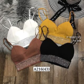 Áo bra cúp ngực 2 dây đính đá!