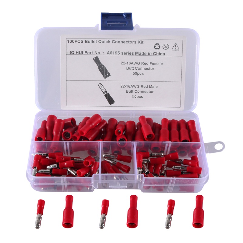 Set 100 Đầu Nối Dây Cáp Cách Điện