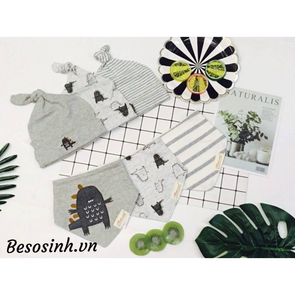 Set mũ + yếm khủng long cho bé