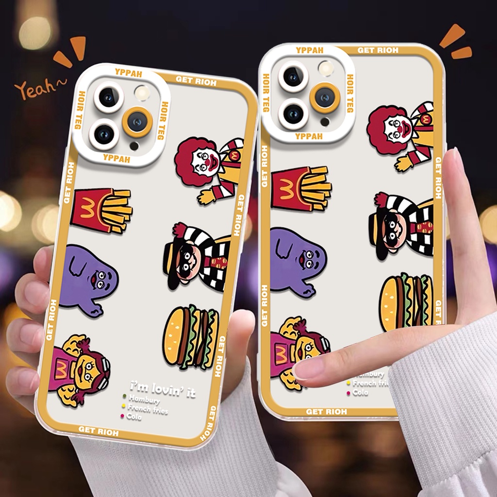 Ốp Điện Thoại Silicon TPU Mềm Trong Suốt Họa Tiết Dễ Thương Cho IPhone 13 12 Mini 11 Pro X XR XS Max SE 2020 6 6S 7 8 Plus