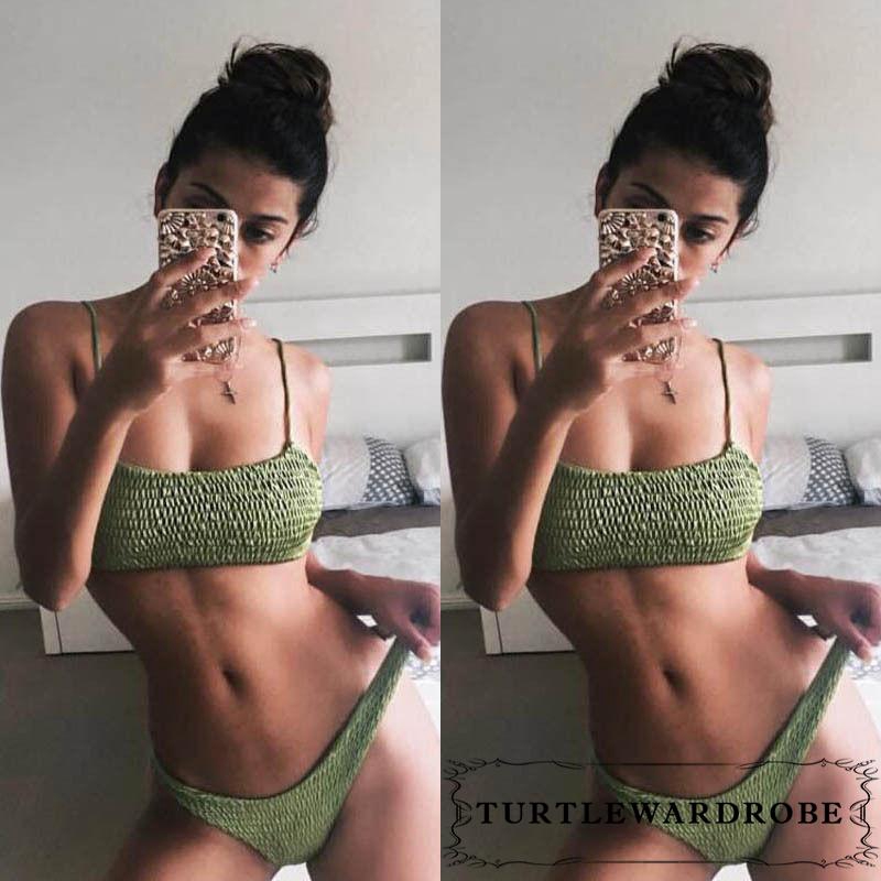 Bộ bikini 2 mảnh sợi vải to nhiều màu sắc độc đáo sang trọng dành cho nữ | BigBuy360 - bigbuy360.vn